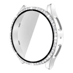 Vỏ đồng hồ PC kim cương hàng đơn + kính cường lực, dành cho Samsung Galaxy Watch5 44mm