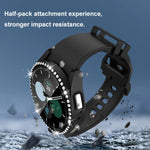 Vỏ đồng hồ PC kim cương hàng đơn + kính cường lực, dành cho Samsung Galaxy Watch5 44mm