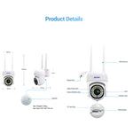 ESCAM PVR007 Camera WiFi HD Thông Minh 3MP Hỗ Trợ Tầm Nhìn Ban Đêm Màu Đầy Đủ / Phát Hiện Chuyển Động / Báo Động Âm Thanh / Thẻ TF, PVR007