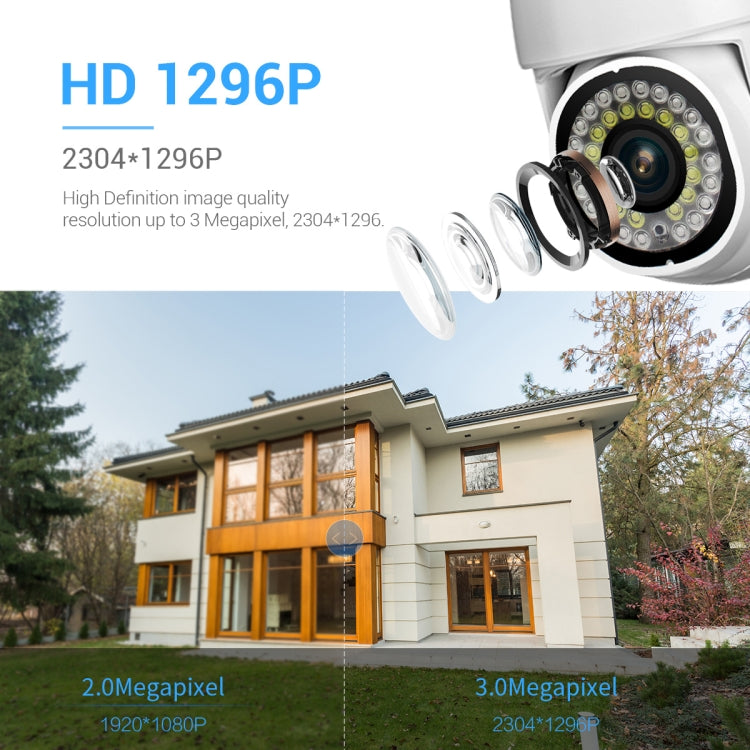 ESCAM PVR007 Camera WiFi HD Thông Minh 3MP Hỗ Trợ Tầm Nhìn Ban Đêm Màu Đầy Đủ / Phát Hiện Chuyển Động / Báo Động Âm Thanh / Thẻ TF, PVR007