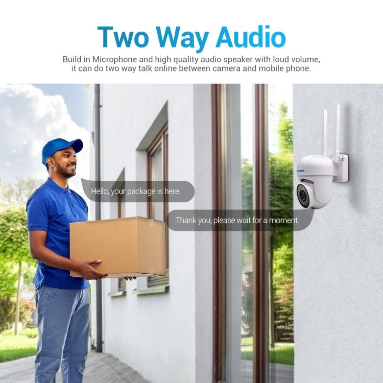 ESCAM PVR007 Camera WiFi HD Thông Minh 3MP Hỗ Trợ Tầm Nhìn Ban Đêm Màu Đầy Đủ / Phát Hiện Chuyển Động / Báo Động Âm Thanh / Thẻ TF, PVR007