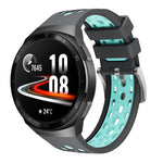 Two Color Round Hole Silicone Watch Band, For Huawei Watch GT 2e