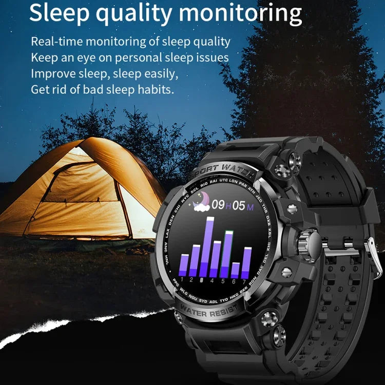 Đồng hồ thông minh thể thao ngoài trời LC16 màn hình 1.32 inch, chống nước IP68, hỗ trợ gọi Bluetooth / theo dõi nhịp tim