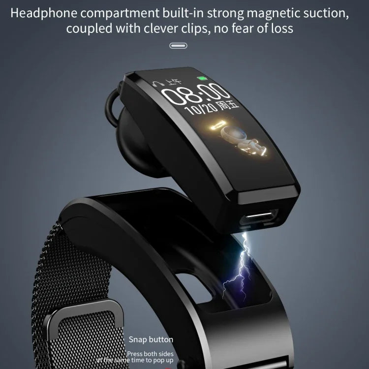 Vòng đeo tay thông minh B7 tai nghe Bluetooth, hỗ trợ theo dõi giấc ngủ / oxy trong máu / nhịp tim