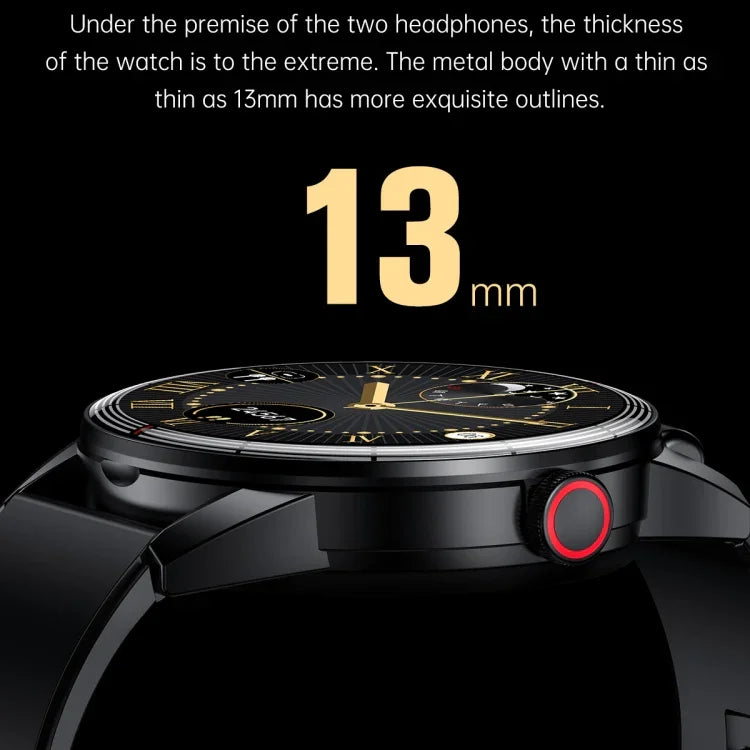 Đồng hồ thông minh R6 2 trong 1 tai nghe Bluetooth màn hình tròn 1.32 inch, hỗ trợ gọi Bluetooth / theo dõi sức khỏe