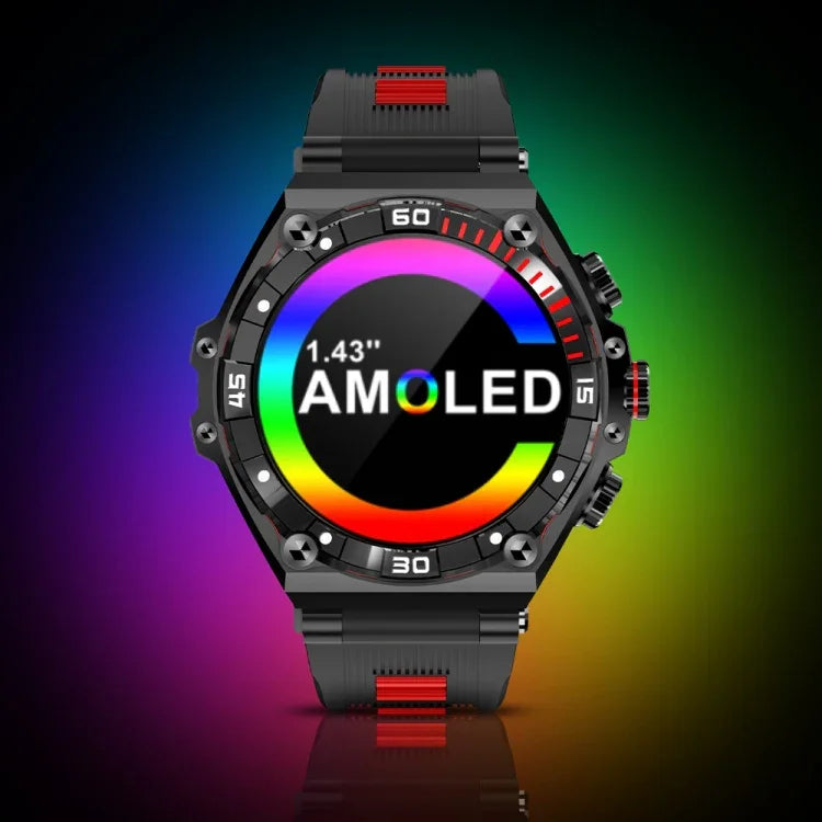 Đồng hồ thông minh CT18 màn hình AMOLED 1.43 inch, hỗ trợ gọi Bluetooth / phát hiện oxy trong máu