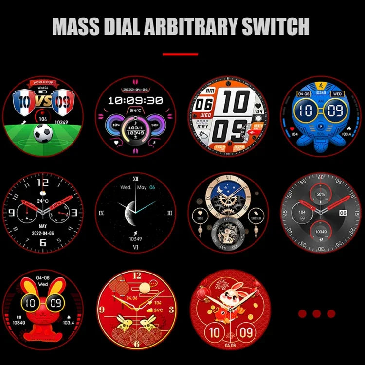 Đồng hồ thông minh CT18 màn hình AMOLED 1.43 inch, hỗ trợ gọi Bluetooth / phát hiện oxy trong máu