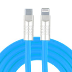 Dòng Mech 120W Cáp dữ liệu sạc nhanh USB-C / Type-C sang 8 Pin đầu kim loại silicone, dài 1.2m, 8 Pin, 1.2m Type-C sang 8 Pin