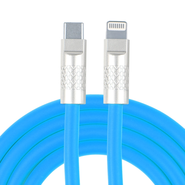 Dòng Mech 120W Cáp dữ liệu sạc nhanh USB-C / Type-C sang 8 Pin đầu kim loại silicone, dài 1.2m, 8 Pin, 1.2m Type-C sang 8 Pin