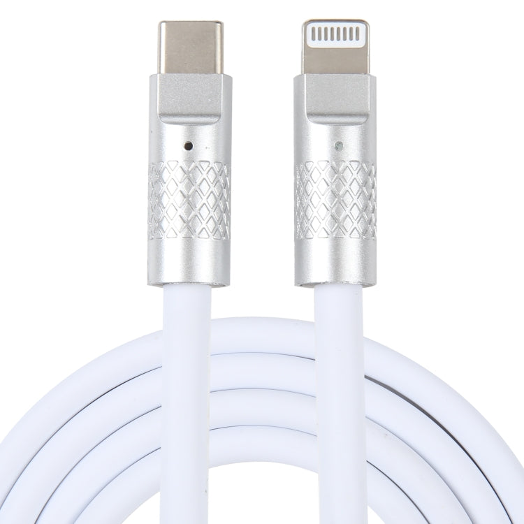 Dòng Mech 120W Cáp dữ liệu sạc nhanh USB-C / Type-C sang 8 Pin đầu kim loại silicone, dài 1.2m, 8 Pin, 1.2m Type-C sang 8 Pin