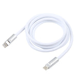 Dòng Mech 120W Cáp dữ liệu sạc nhanh USB-C / Type-C sang 8 Pin đầu kim loại silicone, dài 1.2m, 8 Pin, 1.2m Type-C sang 8 Pin