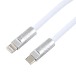 Dòng Mech 120W Cáp dữ liệu sạc nhanh USB-C / Type-C sang 8 Pin đầu kim loại silicone, dài 1.2m, 8 Pin, 1.2m Type-C sang 8 Pin
