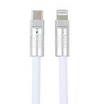 Dòng Mech 120W Cáp dữ liệu sạc nhanh USB-C / Type-C sang 8 Pin đầu kim loại silicone, dài 1.2m, 8 Pin, 1.2m Type-C sang 8 Pin