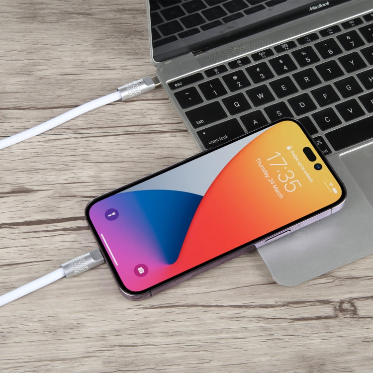 Dòng Mech 120W Cáp dữ liệu sạc nhanh USB-C / Type-C sang 8 Pin đầu kim loại silicone, dài 1.2m, 8 Pin, 1.2m Type-C sang 8 Pin