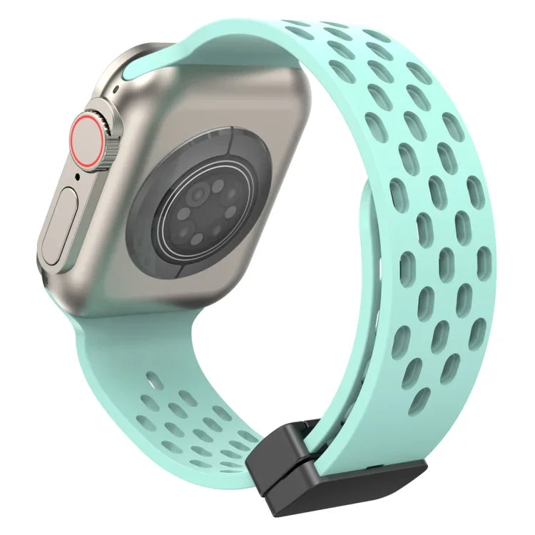Dây đồng hồ silicone khóa từ tính, dành cho Apple Watch Series 8&7 41mm, dành cho Apple Watch Series 8&7 45mm