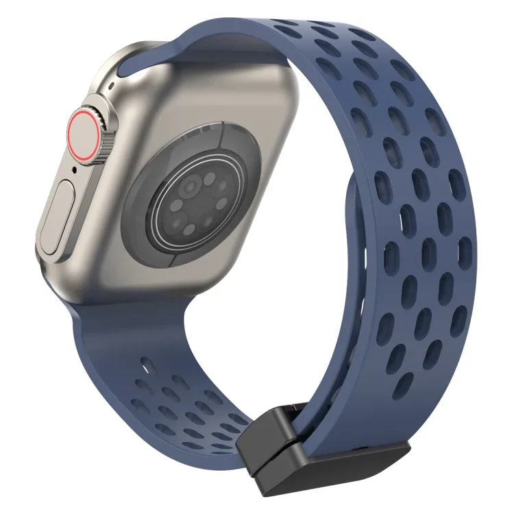 Dây đồng hồ silicone khóa từ tính, dành cho Apple Watch Series 8&7 41mm, dành cho Apple Watch Series 8&7 45mm