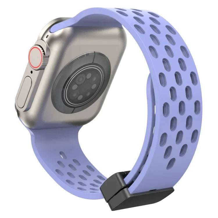 Dây đồng hồ silicone khóa từ tính, dành cho Apple Watch Series 8&7 41mm, dành cho Apple Watch Series 8&7 45mm