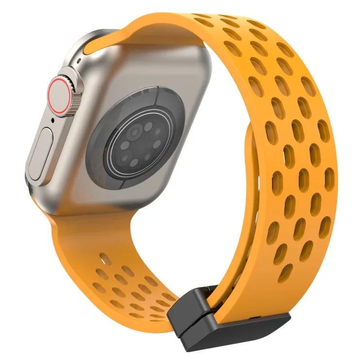 Dây đồng hồ silicone khóa từ tính, dành cho Apple Watch Series 8&7 41mm, dành cho Apple Watch Series 8&7 45mm