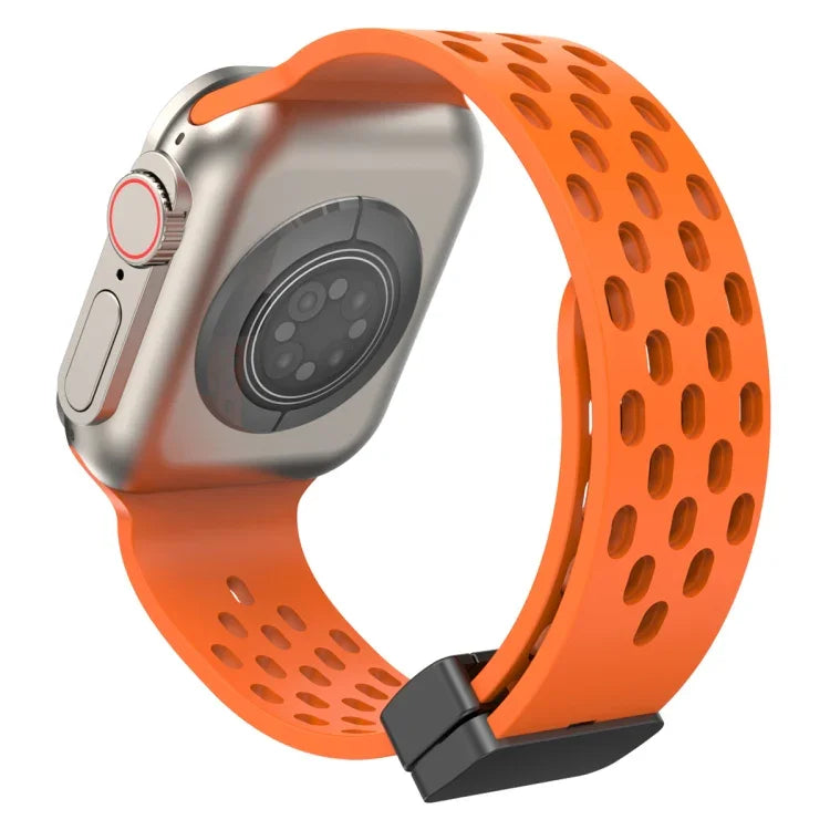 Dây đồng hồ silicone khóa từ tính, dành cho Apple Watch Series 8&7 41mm, dành cho Apple Watch Series 8&7 45mm