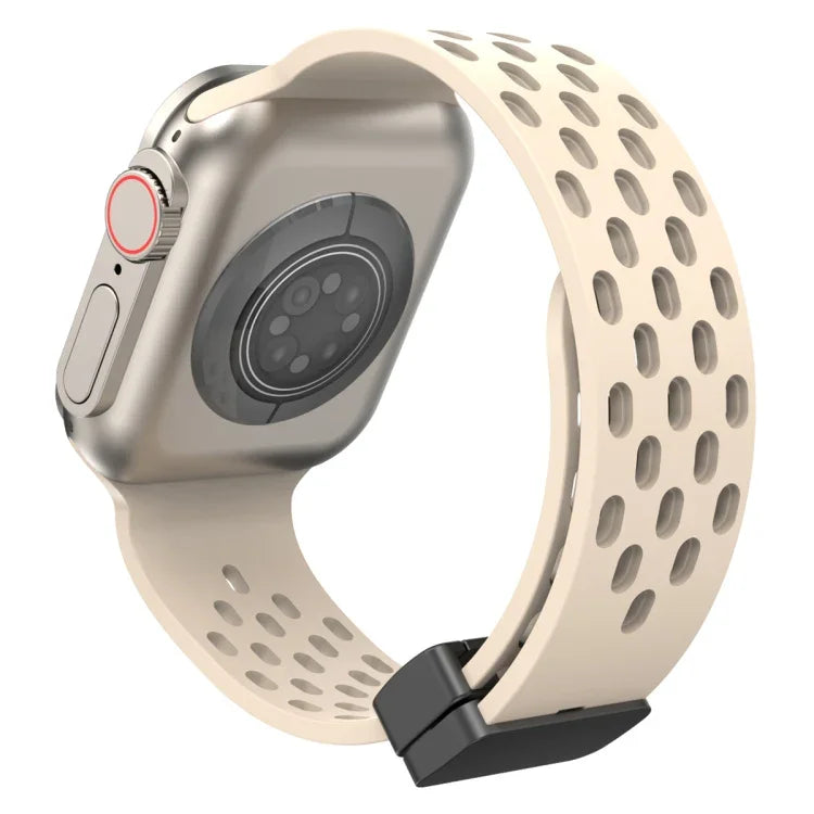Dây đồng hồ silicone khóa từ tính, dành cho Apple Watch Series 8&7 41mm, dành cho Apple Watch Series 8&7 45mm
