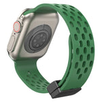 Dây đồng hồ silicone khóa từ tính, dành cho Apple Watch Series 8&7 41mm, dành cho Apple Watch Series 8&7 45mm