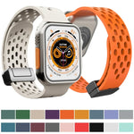 Dây đồng hồ silicone khóa từ tính, dành cho Apple Watch Series 8&7 41mm, dành cho Apple Watch Series 8&7 45mm