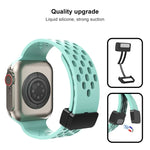 Dây đồng hồ silicone khóa từ tính, dành cho Apple Watch Series 8&7 41mm, dành cho Apple Watch Series 8&7 45mm