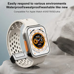 Dây đồng hồ silicone khóa từ tính, dành cho Apple Watch Series 8&7 41mm, dành cho Apple Watch Series 8&7 45mm