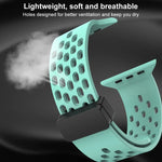 Dây đồng hồ silicone khóa từ tính, dành cho Apple Watch Series 8&7 41mm, dành cho Apple Watch Series 8&7 45mm