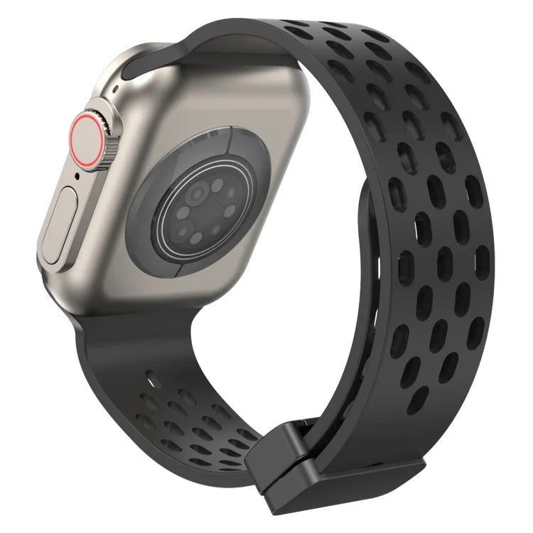 Dây đồng hồ silicone khóa từ tính, dành cho Apple Watch Series 8&7 41mm, dành cho Apple Watch Series 8&7 45mm