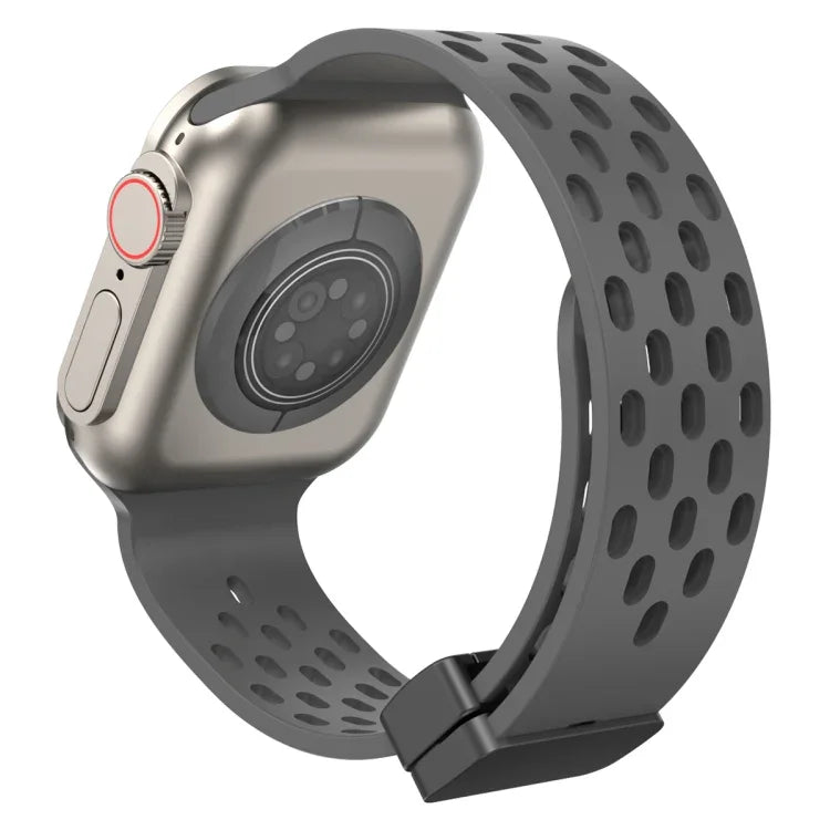 Dây đồng hồ silicone khóa từ tính, dành cho Apple Watch Series 8&7 41mm, dành cho Apple Watch Series 8&7 45mm