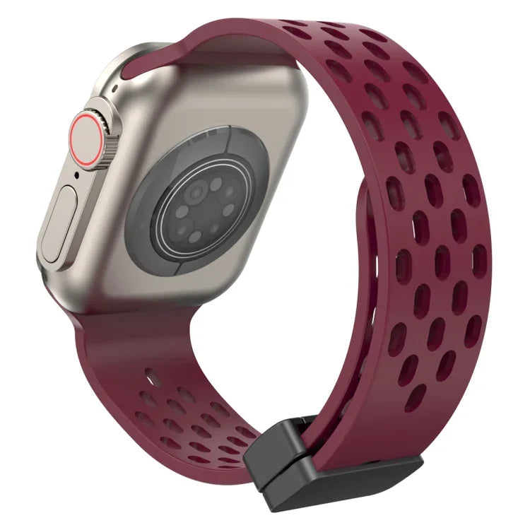 Dây đồng hồ silicone khóa từ tính, dành cho Apple Watch Series 8&7 41mm, dành cho Apple Watch Series 8&7 45mm