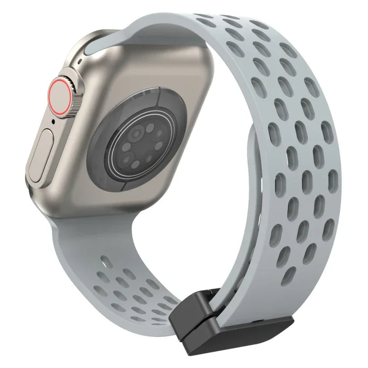 Dây đồng hồ silicone khóa từ tính, dành cho Apple Watch Series 8&7 41mm, dành cho Apple Watch Series 8&7 45mm