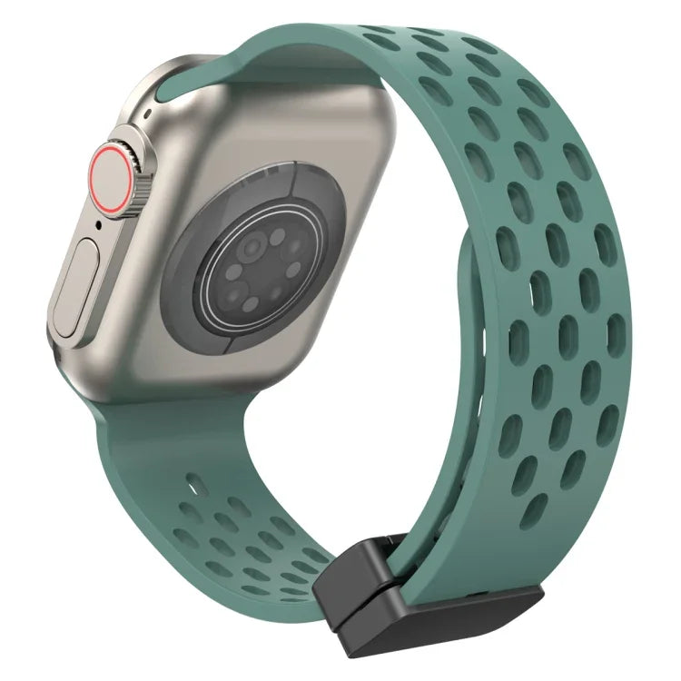 Dây đồng hồ silicone khóa từ tính, dành cho Apple Watch Series 8&7 41mm, dành cho Apple Watch Series 8&7 45mm