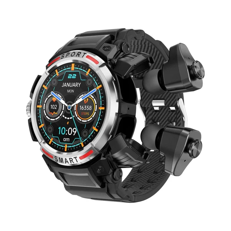 Đồng hồ thông minh OVISEN GT100 2 trong 1 tai nghe Bluetooth màn hình TFT 1.39 inch, hỗ trợ theo dõi oxy trong máu / nghe nhạc Bluetooth