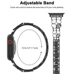 Dây đồng hồ kim loại hình cánh hoa đính kim cương, dành cho Apple Watch 3 38mm, Apple Watch 9 45mm, Apple Watch 3 42mm, Apple Watch 2 38mm, Apple Watch 2 42mm, Apple Watch 38mm, Apple Watch 42mm, Apple Watch 9 41mm