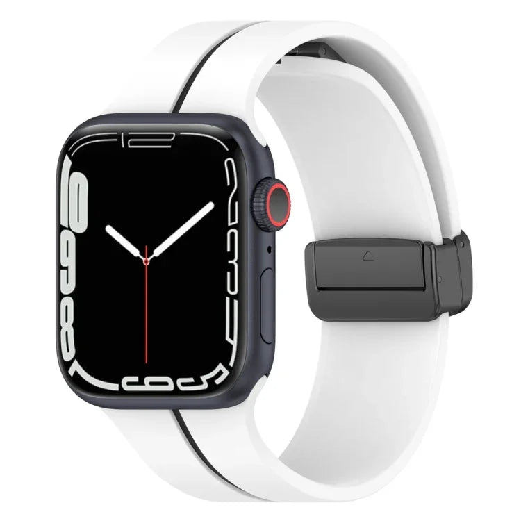 Dây đeo đồng hồ Silicone Khóa Gập Hai Màu, Dành cho Apple Watch 9 45mm, Dành cho Apple Watch 9 41mm