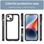 Ốp điện thoại Acrylic + TPU dòng màu sắc, dành cho iPhone 15