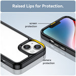 Ốp điện thoại Acrylic + TPU dòng màu sắc, dành cho iPhone 15