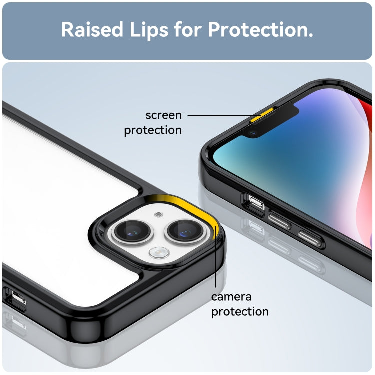 Ốp điện thoại Acrylic + TPU dòng màu sắc, dành cho iPhone 15