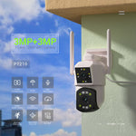 Camera WiFi ESCAM PT210 2x3MP ống kính kép màn hình kép, hỗ trợ thoại hai chiều, phát hiện chuyển động và lưu trữ đám mây, PT210