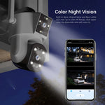 Camera WiFi ESCAM PT210 2x3MP ống kính kép màn hình kép, hỗ trợ thoại hai chiều, phát hiện chuyển động và lưu trữ đám mây, PT210