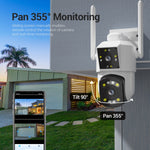 Camera WiFi ESCAM PT210 2x3MP ống kính kép màn hình kép, hỗ trợ thoại hai chiều, phát hiện chuyển động và lưu trữ đám mây, PT210