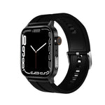 Đồng hồ thông minh sức khỏe GT22 màn hình TFT 1.85 inch dây silicone, Hỗ trợ gọi Bluetooth / Đo oxy máu cao nguyên / Nhiệt độ cơ thể / Rối loạn nhịp tim / Giám sát nhịp tim TI, Dây silicone (Đen), Dây silicone (Đen Bạc)