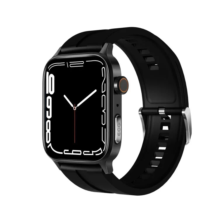 Đồng hồ thông minh sức khỏe GT22 màn hình TFT 1.85 inch dây silicone, Hỗ trợ gọi Bluetooth / Đo oxy máu cao nguyên / Nhiệt độ cơ thể / Rối loạn nhịp tim / Giám sát nhịp tim TI, Dây silicone (Đen), Dây silicone (Đen Bạc)