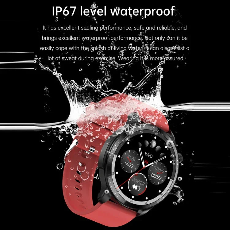 Đồng hồ thông minh T52 màn hình 1.39 inch chống nước IP67 dây silicone, Hỗ trợ gọi Bluetooth / Đo oxy máu / Giám sát nhiệt độ cơ thể, Dây silicone (Xanh dương), Dây silicone (Đen), Dây da (Đỏ)