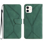 Stitching Embossed Leather Phone Case, For iPhone 11, For iPhone 11 Pro, For iPhone 11 Pro Max, For iPhone 14 Plus