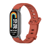 Mijobs Flat Hole Breathable Silicone Watch Band, For Xiaomi Smart Band 10 / 9 / 8