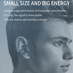 Tai nghe Bluetooth V5.0 không dây siêu nhẹ có móc tai YX08, Stereo hai bên, Đôi