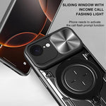 Ốp lưng điện thoại có giá đỡ nam châm trượt họa tiết CD, dành cho iPhone 17e / 16e, dành cho iPhone 17 Pro Max, dành cho iPhone 17 Pro, dành cho iPhone 17, dành cho iPhone Air, dành cho iPhone 16 Pro Max, dành cho iPhone 16 Pro, dành cho iPhone 16 Plus
